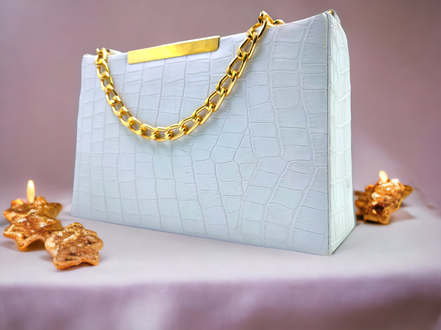 FirstKart Gilded Ivory Carryall HandHeld Bag