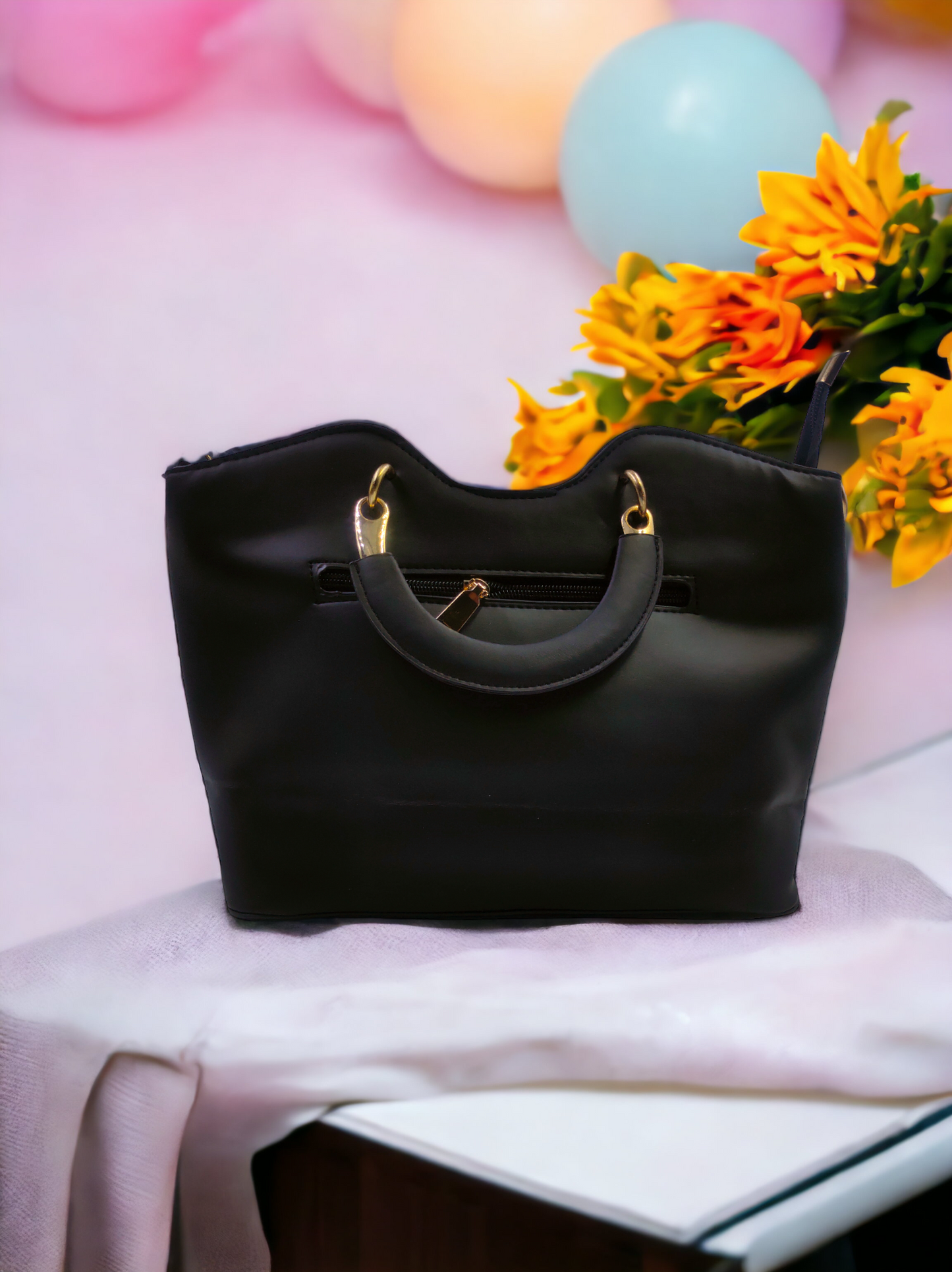 FirstKart MonochromeStripe Shine Handbag