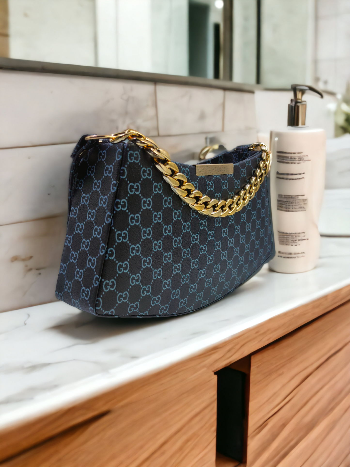 FirstKart Midnight Gold Handbag