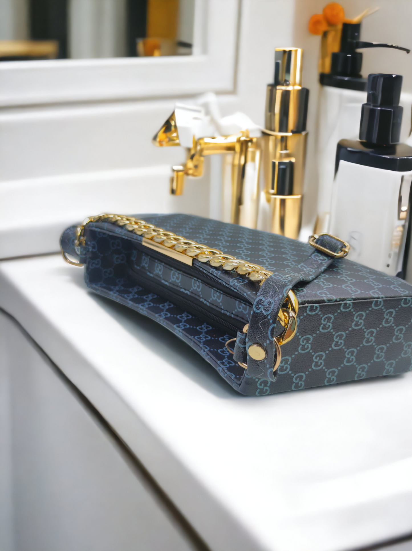 FirstKart Midnight Gold Handbag
