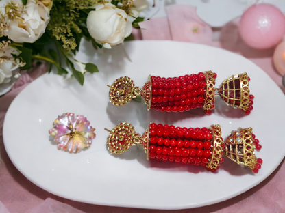 Ruby Red Stud Earrings