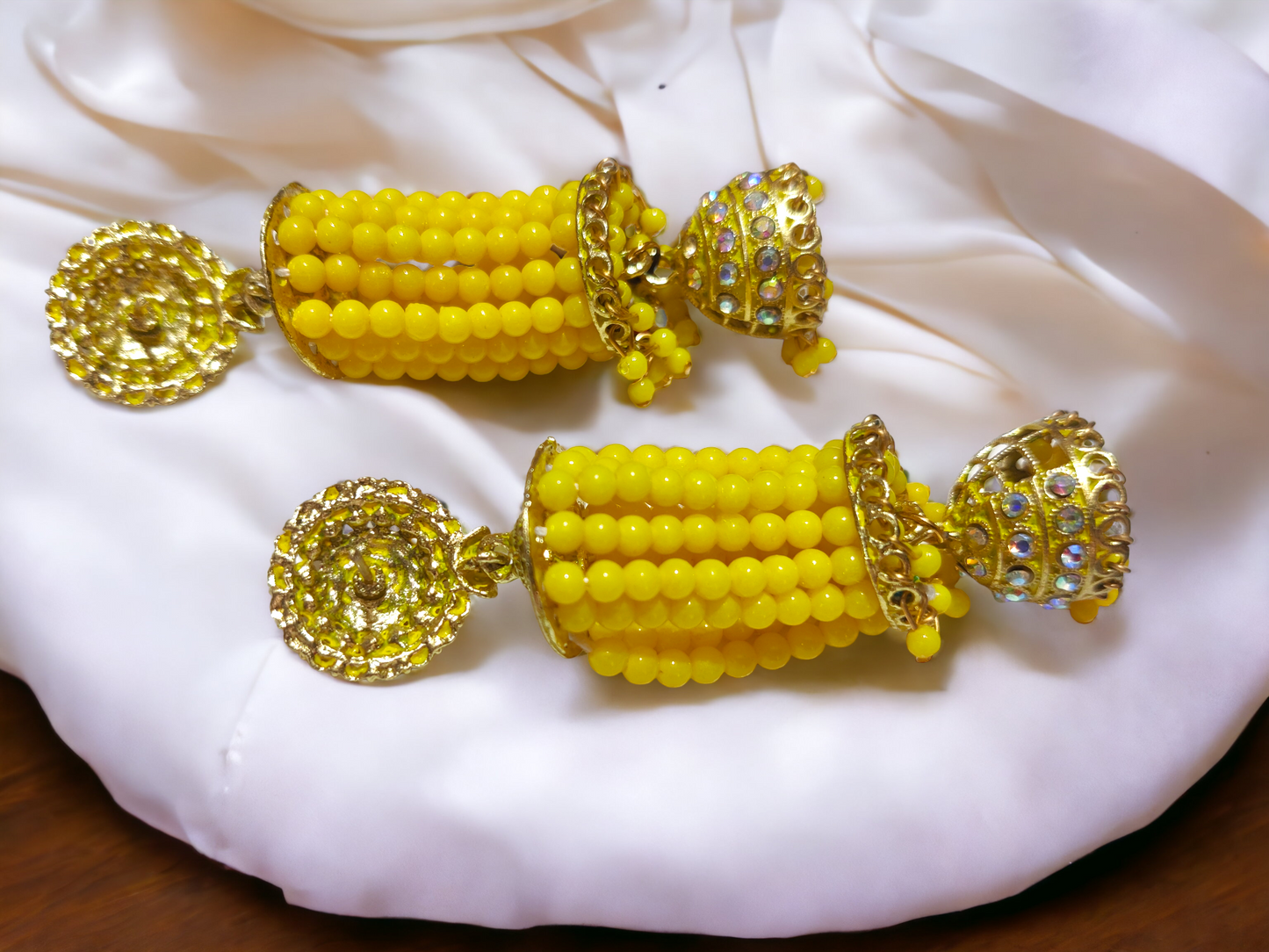 Sunny Yellow Tassel Earrings