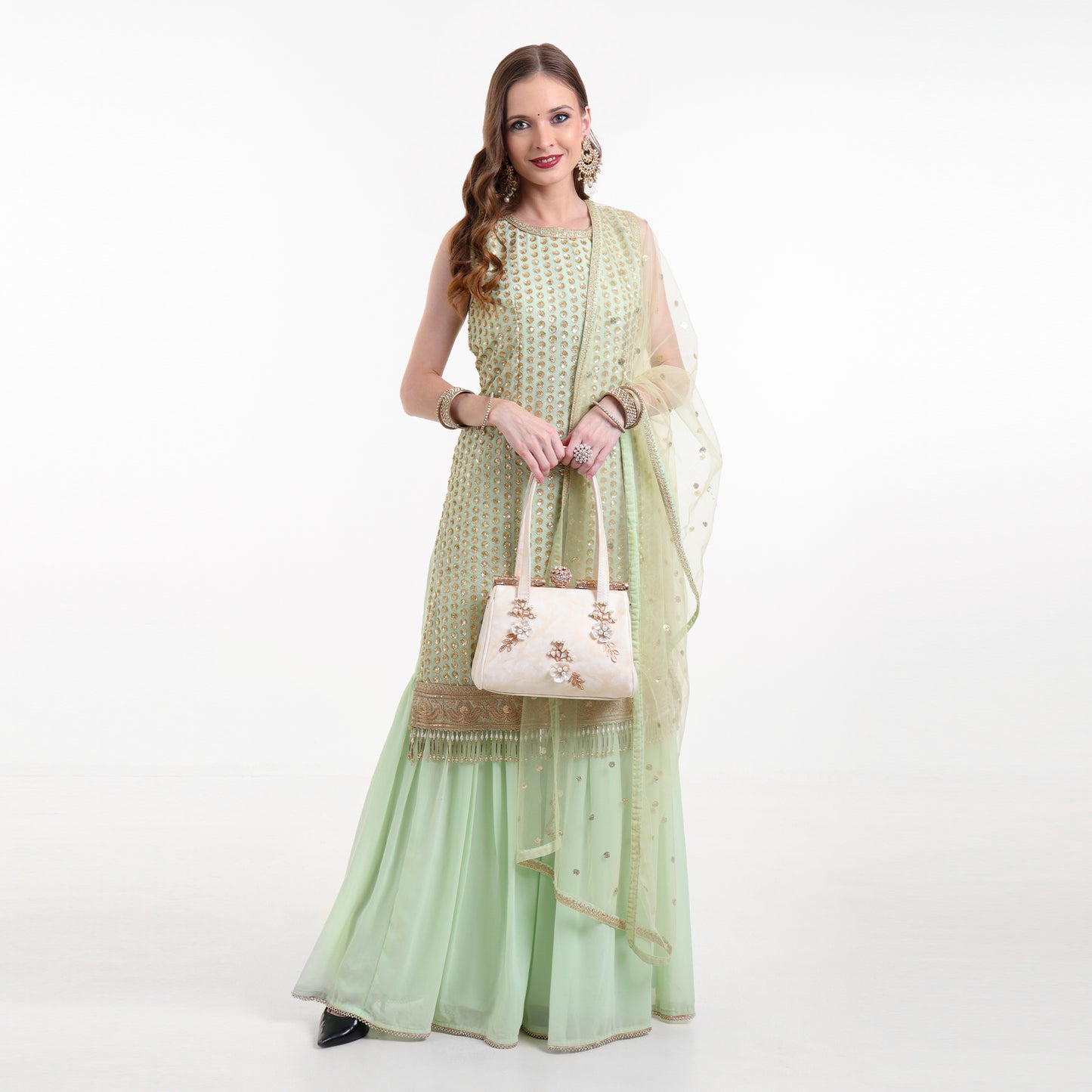 Snowy Elegance Sling Bag
