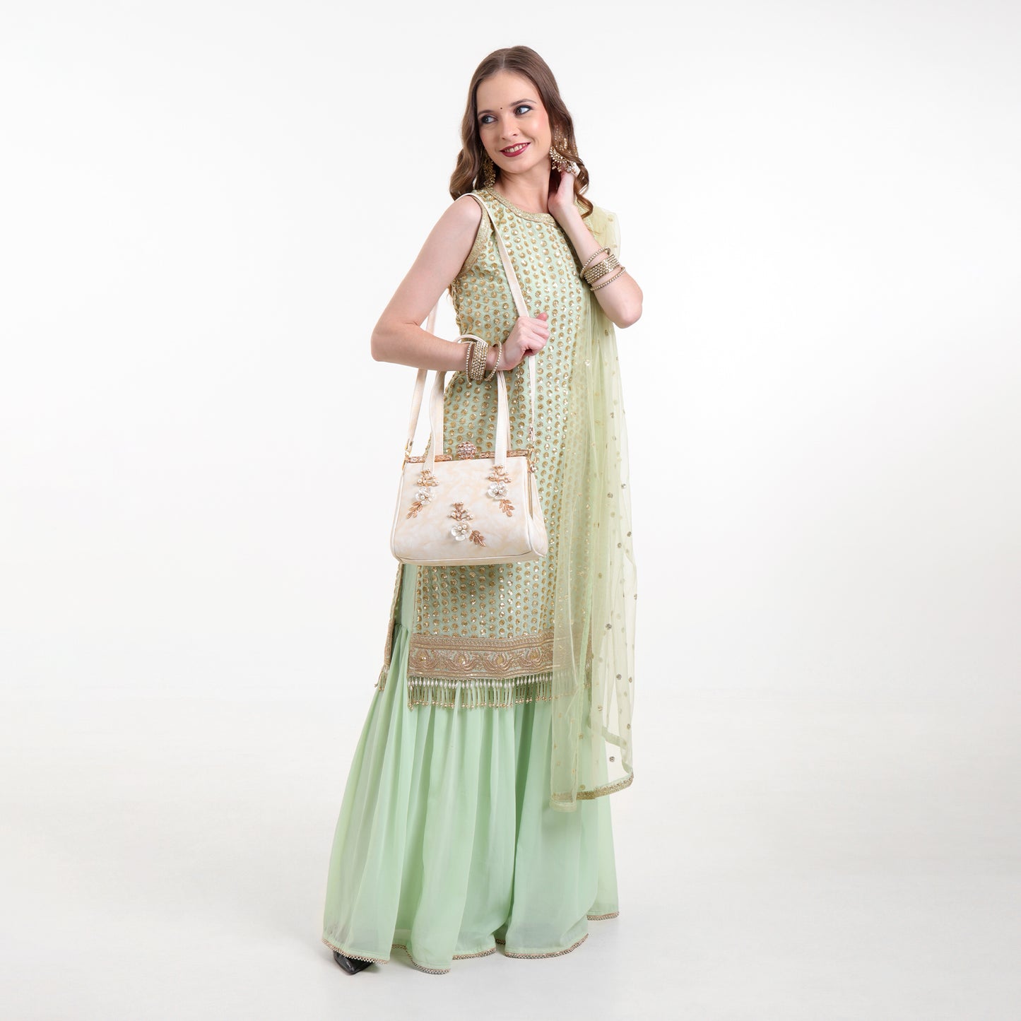Snowy Elegance Sling Bag