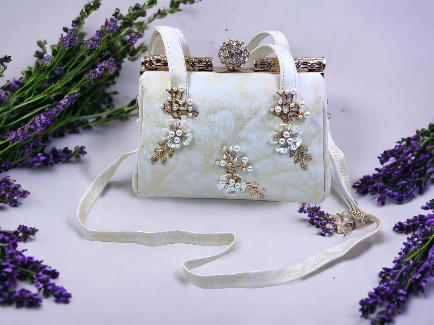Snowy Elegance Sling Bag