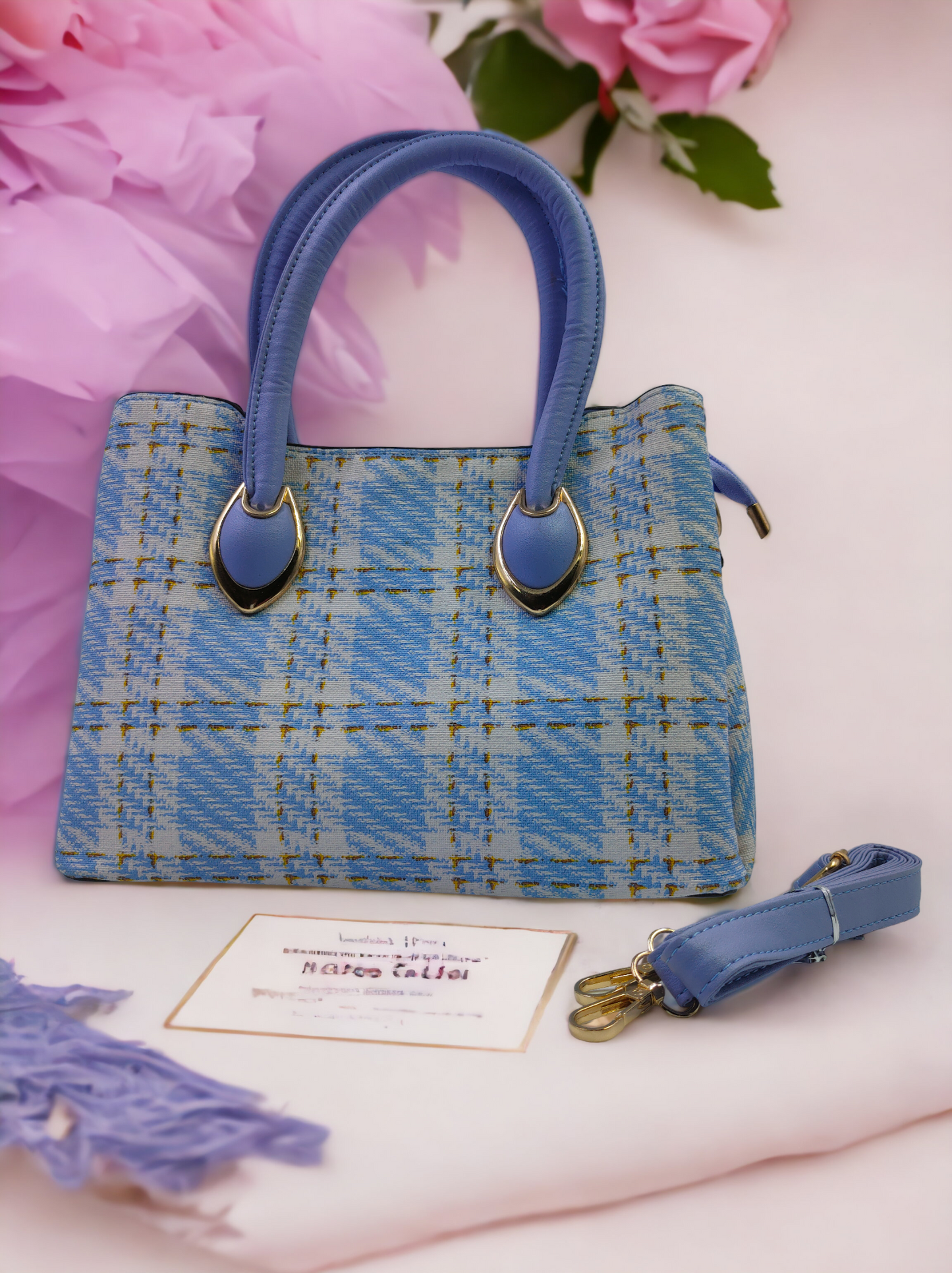 FirstKart SkyGingham Handbag