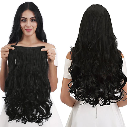 Black Curly Hair Extension | Made in India | 100% Synthetic Hair