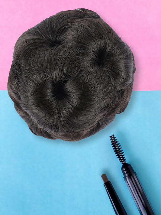 9 Flower Hair Bun (Panja Bun) Black